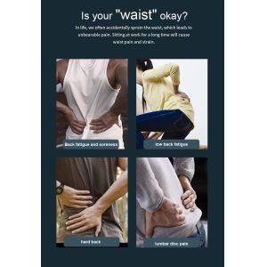 3 Adjustable Modes Waist Massager With 5 Levels Intensity To Relief Soreness