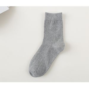 Plain Color Thermal Trendy Mens Socks Cotton Comfortable Knitting For Business