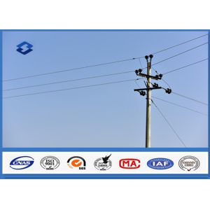 Anticorrosive Round / Conical Steel Utility Pole High strength low alloy
