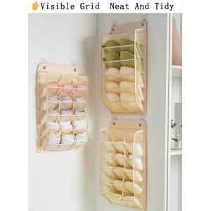 3D NEW DURABLE CLOSET HANGING ORGANIZER WITH 3D MESH POCKETS, WALL SHELF