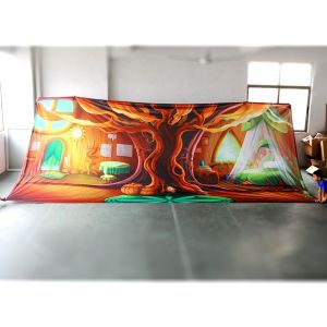 Polyester Fabric Backdrop Wall Banner , Digital printing hanging fabric backdrop