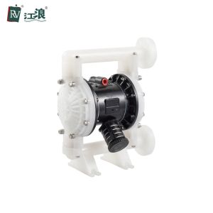 Cheap 25mm Plastic Pneumatic Diaphragm Pump For Chemical Transfer with PP Center Block for sale