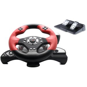China Big 2 Axis 12 Button P3 / P2 Steering Wheel And Pedals With Auto Centering on sale
