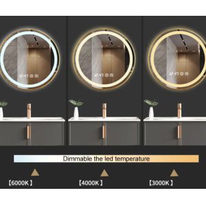 Bathroom mirror lamp circular smart make-up mirror light hotel led anti-fog