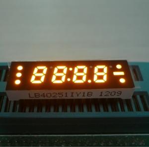 China 0.25 Inch Yellow Four Digit 7 Segment LED Clock Display , Small Current Drive on sale