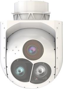 Cheap 254MM Airborne Electro Optical Pod Dual Axes Three Sensors / TV / IR / Laser For Recognition And Tracking System for sale