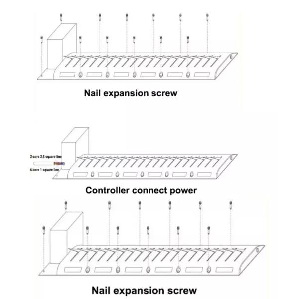 Electric Motor Traffic Spikes Barrier 150mm Rising Height Anti Terrorism