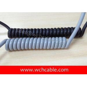 Cheap UL Spring Cable, AWM Style UL21207 22AWG 7C FT2 80°C 300V, HDPE / TPE for sale