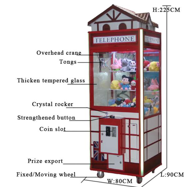 110/220V Doll Gift Vending Machine For Shopping Mall , Game Center