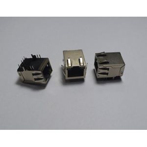 90 Degree Modular Single Port Shielded RJ45 Connector Jack Socket Metal Housing