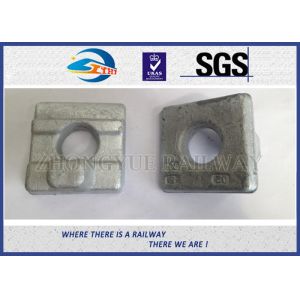Crane Rail Clips For Railroad Construction / Railway Fasteners KPO Rail Clamp
