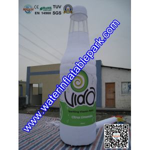 PVC Custom Inflatable Advertising Bottle , 5M Inflatable Bottle Model For
