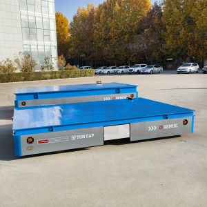 150t Material Transfer Cart Polyurethane Coated Rubber Wheel