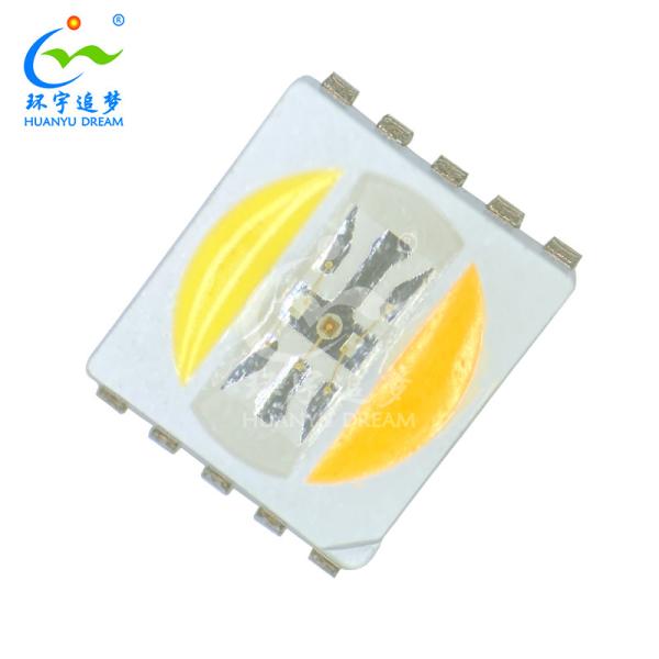Multi Color RGBWW 5IN1 SMD LED 5050 0.2W LED CHIP Ra95 Warm White and Cool White