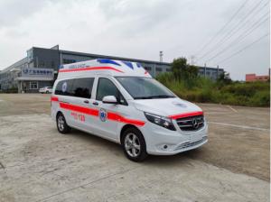 Cheap Gasoline Mercedes Benz Ambulance 7 Seat Front Mounted 4×2 Automatic Transmission for sale