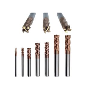 Long Shank Carbide Square End Mill , High Performance Solid Carbide End Mills