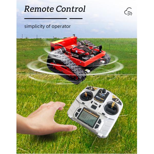 Uncovered Crawler Lawn Mower Grass Cutting Machine / Farm Cordless Lawnmower