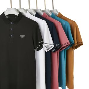 Office Uniform Polo Shirt in Knitted Fabric with High Elasticity and Custom