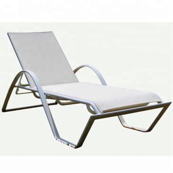 Quality Stackable Folding Beach Lounge Chair Anti Rust White lightweight folding beach lounger wholesale