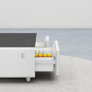 Multifunctional Smart Coffee Table with Wireless Charging and Compressor