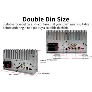 Android Auto 7 Inch Wince System with 1024x600P Double Din Head Unit