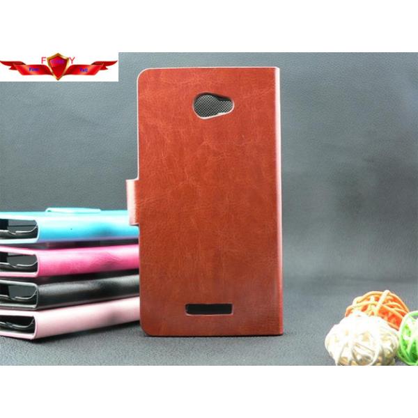 HTC X920E PU Leather Cases Multi Color Magnetic Buckle With Holder