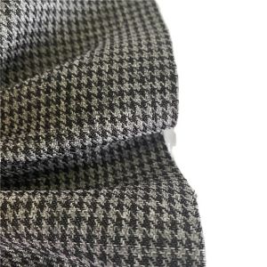 Double-Layer Houndstooth Chivu Fabric for Autumn Winter Coat CHECK FABRIC Width