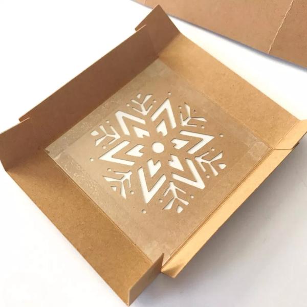 Paperboard Christmas Cookie Gift Boxes , Custom Holiday Cookie Gift Boxes