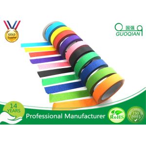 Cheap Low Adhesive Solvent - Based Acrylic Red Colorful Thin Masking Tape Crepe Paper for sale