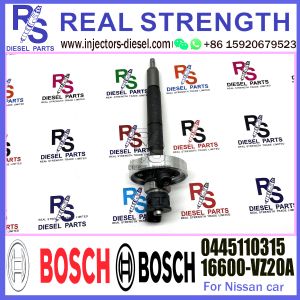 Original New Diesel Fuel Injector 0445110315 16600-VZ20A For Nissan ZD30 Engine