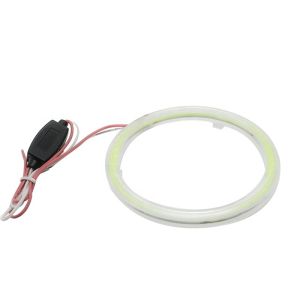 China Car Headlight Cob 90mm Angel Eyes  RED BLUE Fog Lamp 12-18V on sale