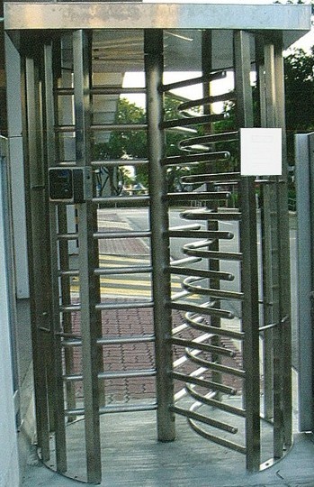 30 Persons / Min Full Height Turnstile with Sound Alarm Stainless Steel Tube for