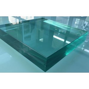 Polished Edge Clear Laminated Tempered Glass Customized