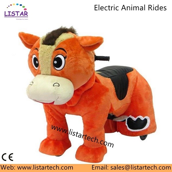 Toy Horse on Wheels, Arcade Plush Animals Machines, Electrical Animal Plush