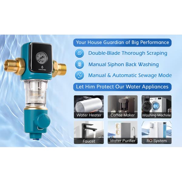 Compact 1.08KG Water Pre Filter with Clog-Resistant Design and Full-System Protection