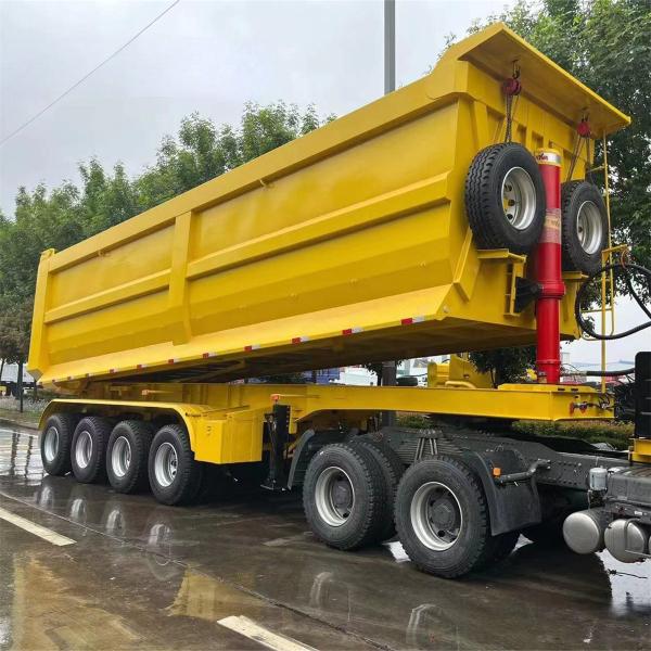 12-Piece Dump Semi-Trailer 3-Axle/4-Axle 12R20 Tire Rim 8.25-22.5 Customizable Color