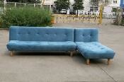 Quality L Shaped Folding Modern Blue Upholstered Sofa Bed high durability wholesale