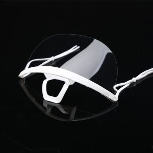 Food Processing 14*5.5CM Transparent Plastic Mouth Mask