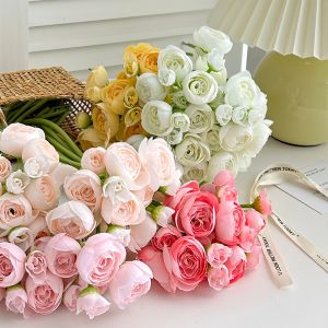 Ins-style lotus artificial flower wedding hall hand-held bouquet, fresh and