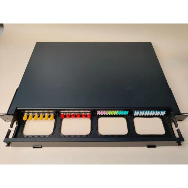 Quality 1U 48 96 core Fiber Optic Patch Panel Duplex LC SM OM3 OM4 OM5 with cable management wholesale
