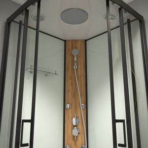 900*900*2150mmCustom Quadrant Sliding Door Shower Cubicles ,bamboo,low white