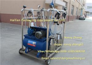 Cheap 2.2kw Vacuum Cow Breast Mobile Milking Machine With 4 Cluster Group for sale