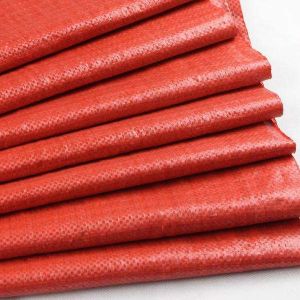 PP Woven Bag With Single Fold Heat Cut Top And Single Folded Bottom For Rice And