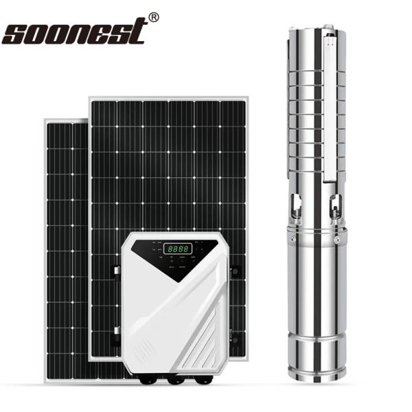 Quality 3000W Hybrid Surface Solar Water Pump 3 Inches Solar Panel System For Swimming Pool Pump Solar Water Pump For Irrigation Kit wholesale
