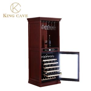 5-22C Temperature Range American Oak Kitchen Wine Cooler With Embraco Compressor