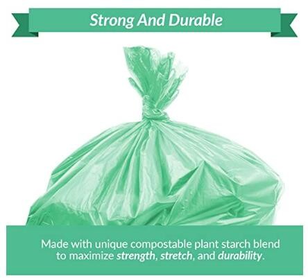 100% Biodegradable Compostable Plastic Garbage Bags, 100% Biodegradable Black