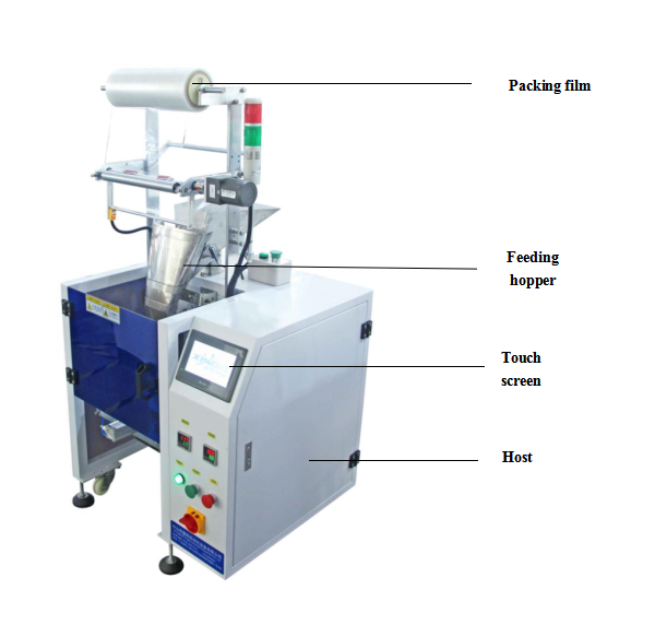 Automatic Small Pouch Weigh Sealing Sachets Plastic Bag Hardware Screw Packaging Machine