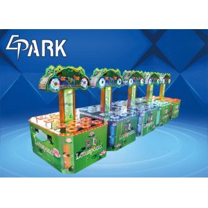 Amusement park kids face to face standing double side hit frog machine whack a