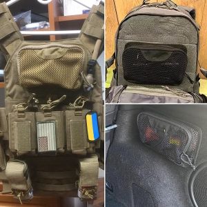 Tactical Mesh Zipper Pouch, Modular Insert Panel Organizer EDC Utility Storage