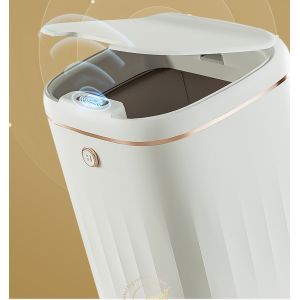 13 Gallon Smart Automatic Kitchen Bathroom Biodegradable Waste Bin Round Plastic